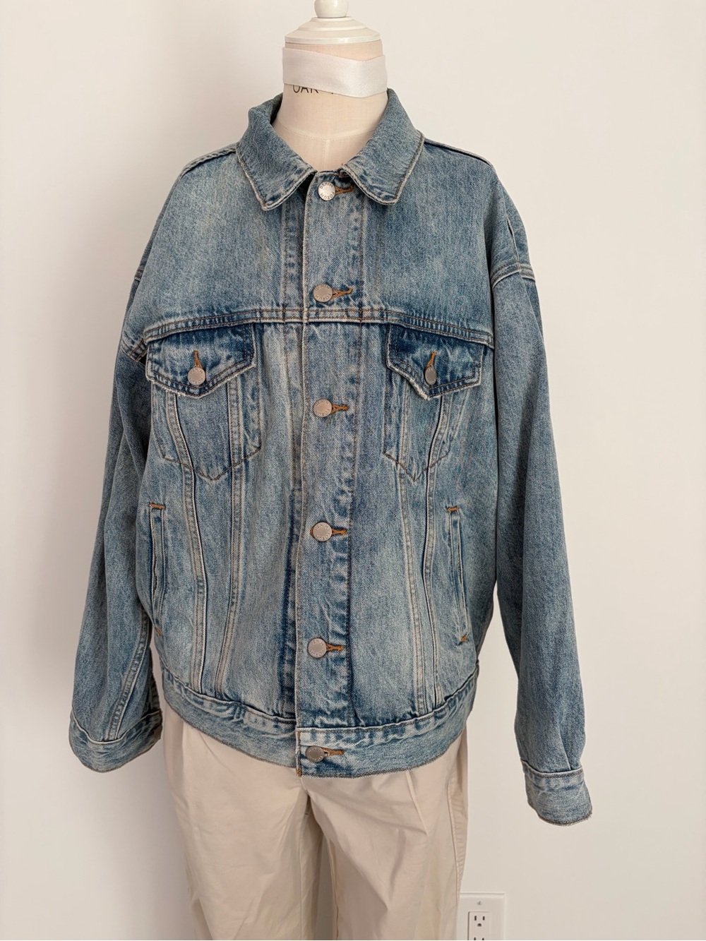Denim Forum Light Blue Washed Denim Jacket